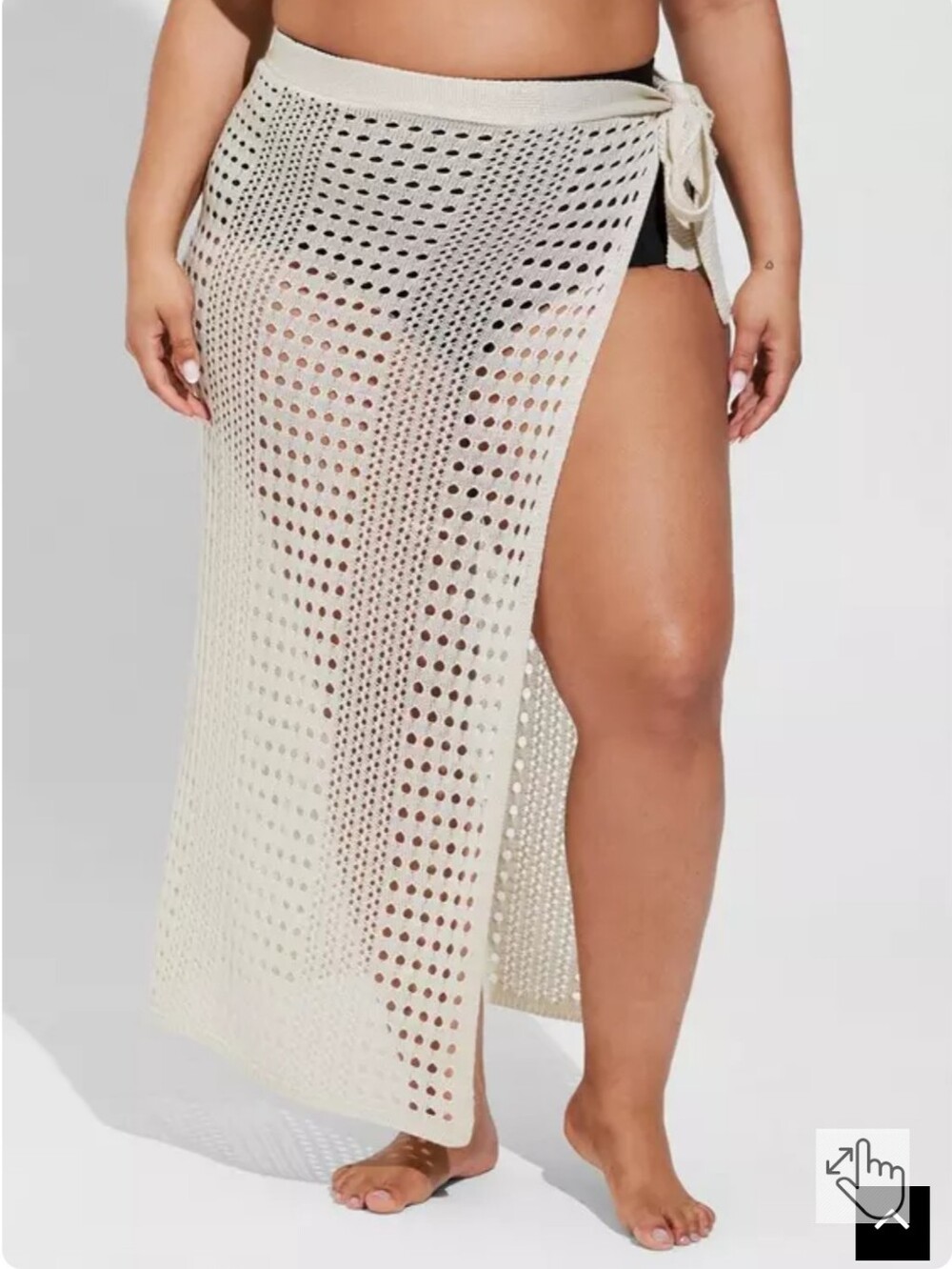 NWT Torrid Beige Crochet Sarong Cover-Up